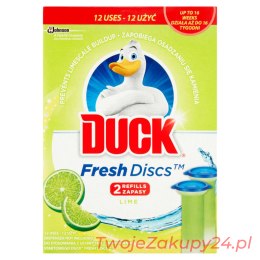 Duck Fresh Discs Lime Zapas Krążka Żelowego Do Toalety 72 Ml (2 Zapasy)