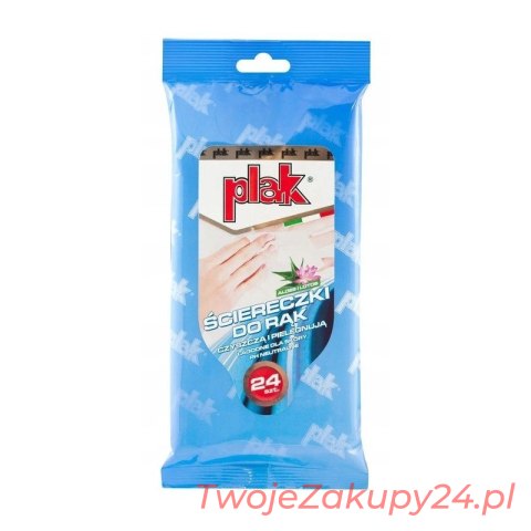 Plak Ściereczki Do Rąk Aloes I Lotos Czyszczą I Pielęgnują 24Szt