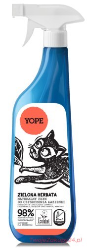 Yope - Naturalny Płyn Do Czyszczenia Łazienki 98% Składników Pochodzenia Naturalnego Zielona Herbata 750Ml