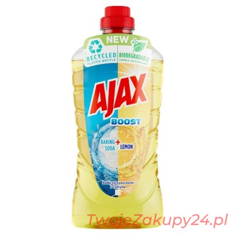 Ajax Boost Płyn Czyszczący Soda Oczyszczona Cytryna 1 L
