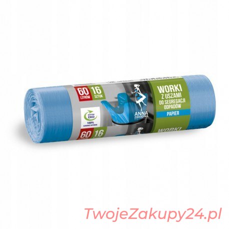 Az Worki Śmieci Segregacji Niebieskie 60L 16S