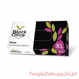 Rękawice Nitrolowe Czarne Black Olive 100Szt Xl
