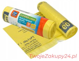 Worki Eco Bags Z Taśmą 60L 10Szt Żółte