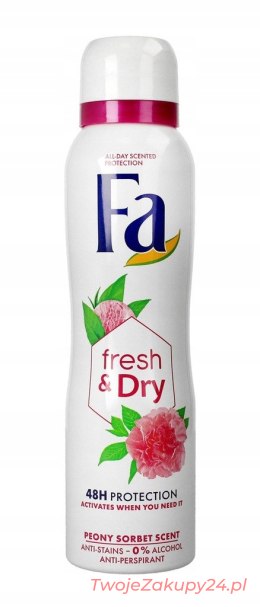 Fa Fresh Dry 48H Dezodorant Spray Peony Sorb