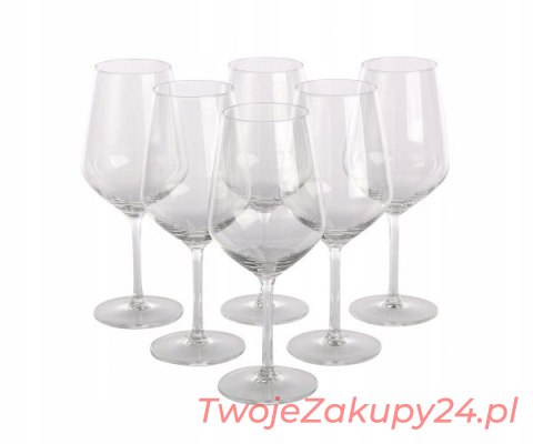 Rubin Komplet 6 Kieliszków Wino Czerwone 530Ml