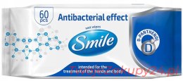 Smile D-Panthenol Chusteczki Antybakteryjne 60 Szt