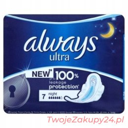 Always Ultra Night Podpaski Higieniczne 7Szt