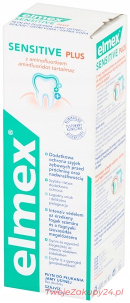 Elmex Sensitive Plus Płyn Płukania Jamy Ustnej 400