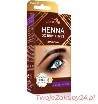 Joanna Henna Do Brwi I Rzęs 3.0 Ciemny Brąz 15 Ml