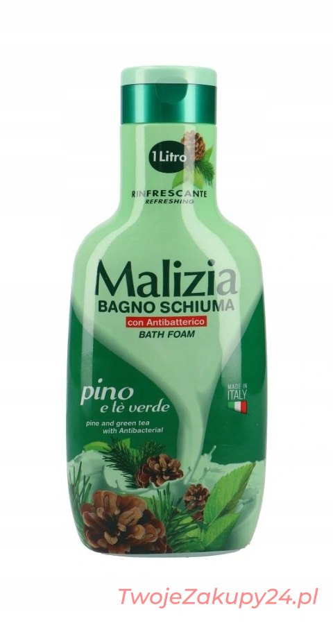 Malizia Płyn Do Kąpieli Sosna Zielona Herbata 1L