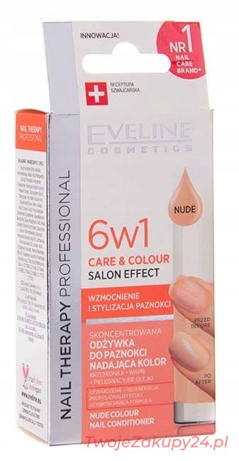 Eveline 6W1 Wzmacniająca Odżywka Do Paznokci- Nude