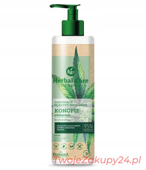 Herbal Care Konopie 400 Ml Mleczko Micelarne