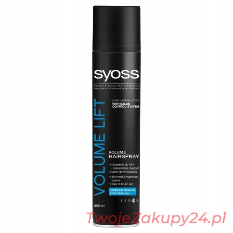 H Syoss .Lakier Volume Lift 300Ml Nieb/Ex.Moc Top.