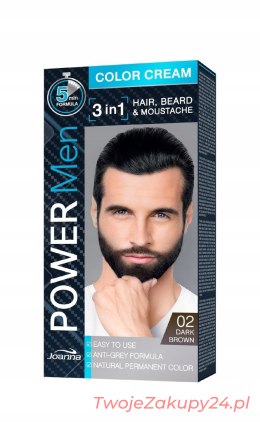 Joanna Power Men Color Cream Farba Do Włosów 3In1