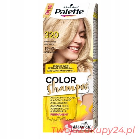 Palette Szampon Koloryzujący 320 Rozjaśniacz 24 M.