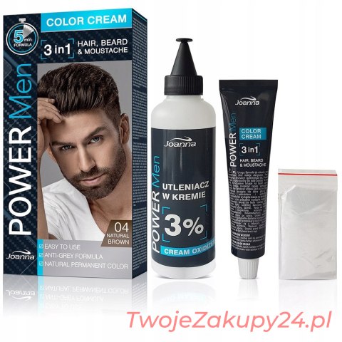 Power Men Color Farba Do Włosów 04 Natural Brown
