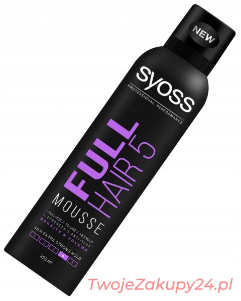 Syoss Fullhair 5 Mousse Pianka Do Włosów 250Ml