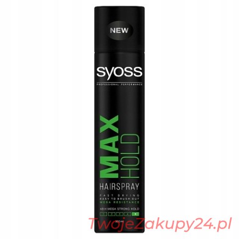 Syoss Max Hold Lakier Do Włosów W Sprayu Mega Stro