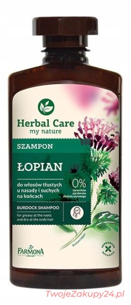 Farmona Herbal Care Szampon Do Włosów Łopian330Ml