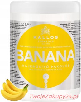 Kallos Banan - Maska Do Włosów Odżywka 1Litr