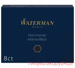 Waterman Naboje Długie 8 Szt. Czarne S0110850