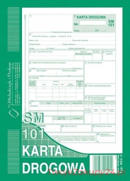 Karta Drogowa Samochód Osobowy A5 MP 802-3
