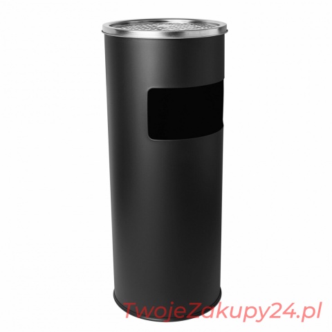 Popielnica Stojąca Duża Czarna 25X60Cm