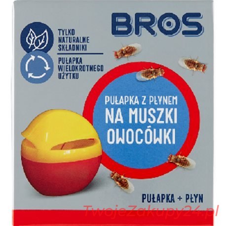 Bros Pułapka Z Płynem Na Muszki Owocówki 15Ml