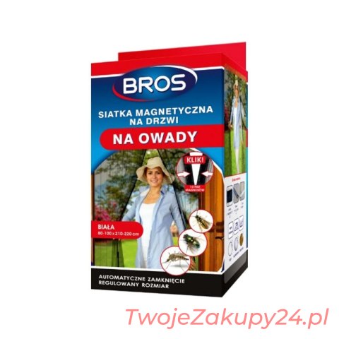Bros Siatka Magnetyczna Na Drzwi 100X220Cm Czarna