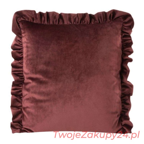 Poduszka Velvet 45x45 Czerwona Falbana