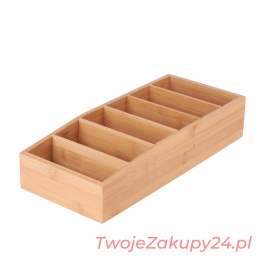 KönigHoffer Organizer Bambusowy Na Przyprawy 6 Przegródek 15x35x7cm