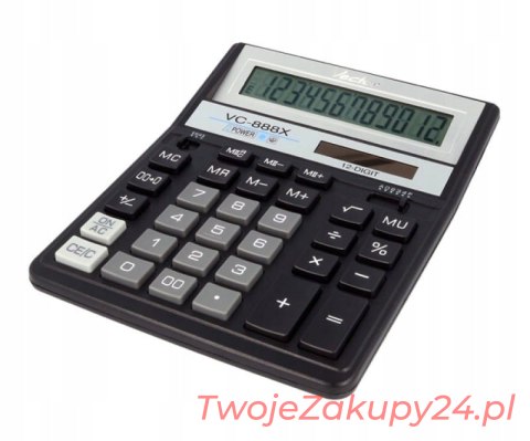 Kalkulator Biurowy Vector Kav Vc-888Xbk Ii, 12-Cyf