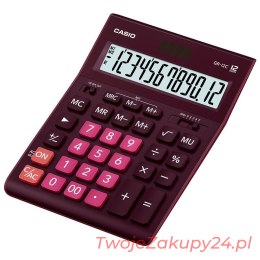 Kalkulator Gr-12C-Wr 12-Poz Ciemna Czerwień Casio