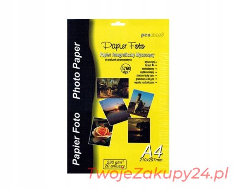 Papier Fotograficzny Błyszczący 230G A4 20 Szt Ph