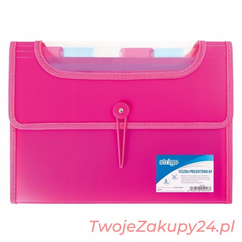 Teczka Projektowa Aktówka A4 Różowa Strigo