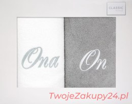 Komplet Ręczników On Ona 2 Szt. 70x140 Cm Biały