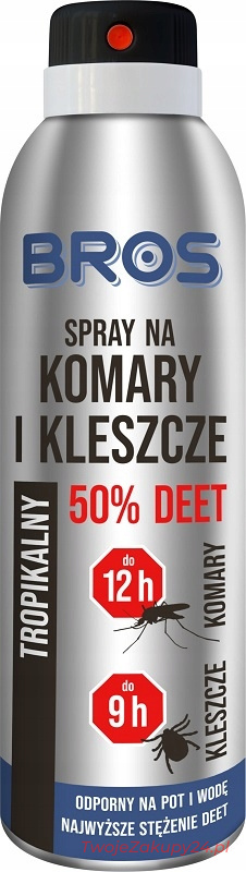 Bros - Spray Na Komary I Kleszcze 50% Deet 180ml