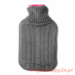 Termofor Pokrowiec Sweter Szary 1,5l 33x18,5cm