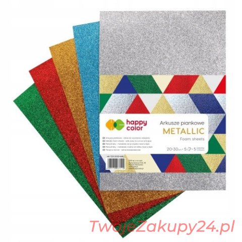 Arkusze Piankowe Metallic Happy Color A4/5 Arkuszy