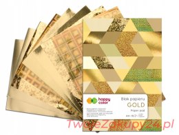 Blok Happy Color Gold A4/10 Kartek 150G-230G