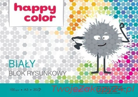 Blok Rysunkowy Happy Color A3/20 100G Biały