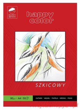 Blok Szkicowy A4 Happy Color Młody Artysta 90G