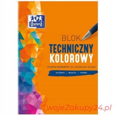 Blok Techniczny Kolor A3 225 G Oxford