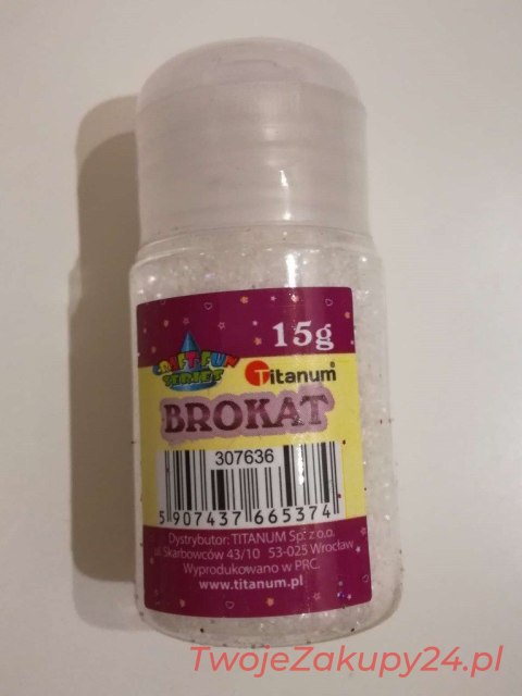 Brokat Sypki Biały 15 G 307636 5374