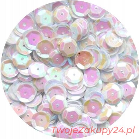 Cekiny Metaliczne Białe Łamane Klasyczne