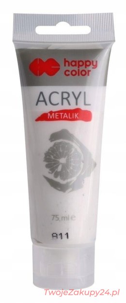 Farba Akrylowa 75Ml Satynowe Srebro Happy Color
