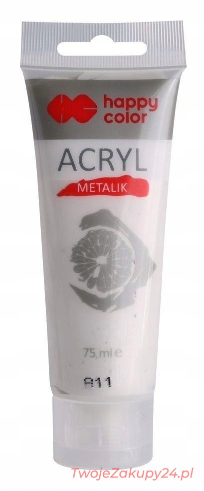 Farba Akrylowa 75Ml Satynowe Srebro Happy Color