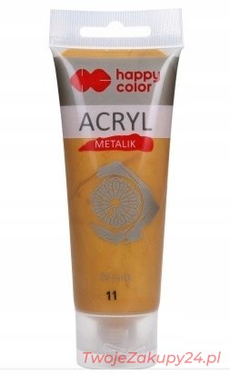 Farby Akrylowa Złota Metalic Happy Color 75 Ml