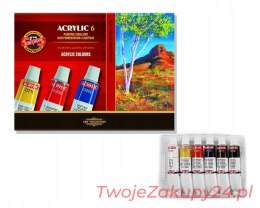 Farby Akrylowe Koh-I-Noor 6 Kolorów X 16 Ml