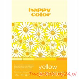Happy Color Blok Deco A4 170G 20K Yellow Żółty